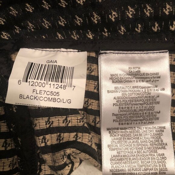 Gaia BCBGMaxAzria Black/Gold geometric Skirt Combo Size Large Women - Picture 7 of 8